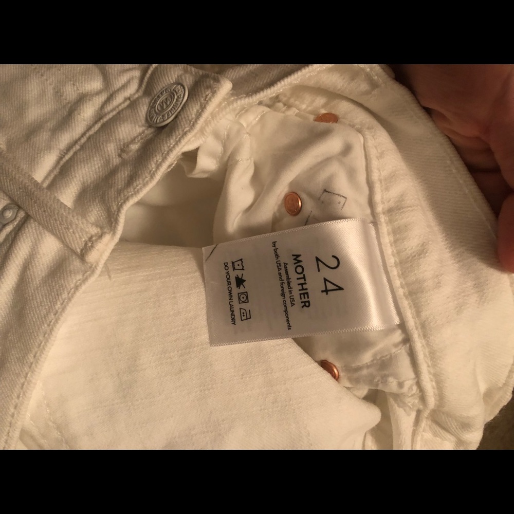Mother Straight-leg White Jeans